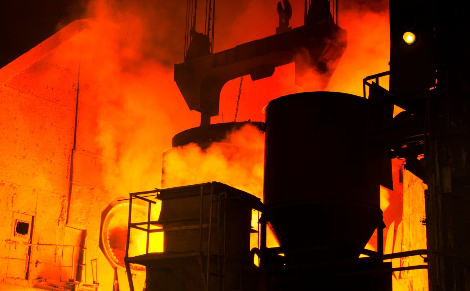 Molten metal being poured in a foundry, the environment ICPE designs for.